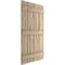 Ekena Millwork Rustic Four Board Joined Board-n-Batten Riverwood Faux Wood Shutters, 22W x 62H, PR SHUBJS22X62RWPR - alternate 2